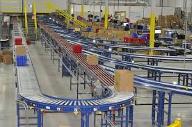 Material handling and conveying line at an aluminium plant