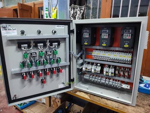 Electrical and automation panel at a food processing plant