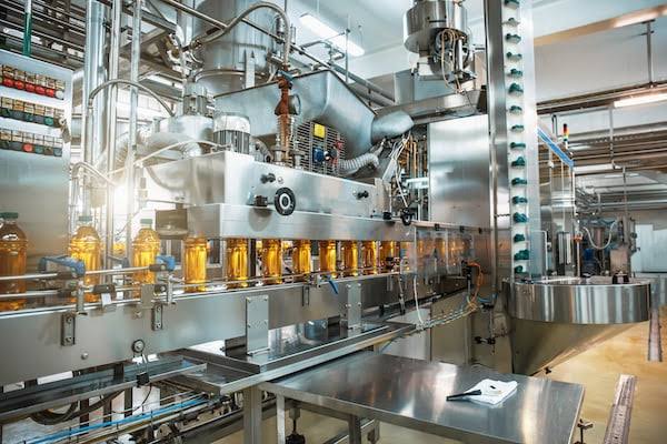 Hydraulic and pneumatic system at a food processing plant