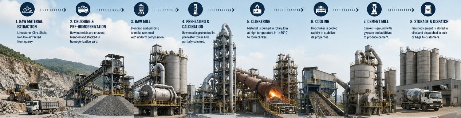 Cement Industry Solutions - The Cement Manufacturing Process