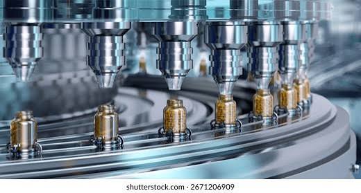 Vial and blister filling line at a pharmaceutical plant