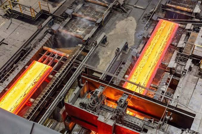 Blast furnace at a steel plant